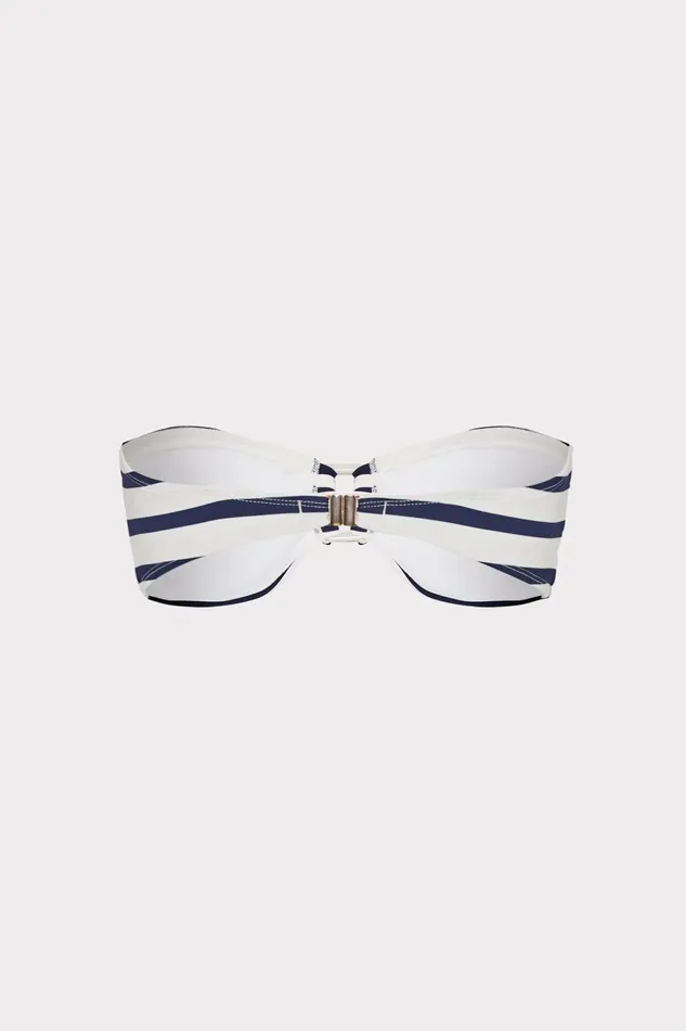 Milly Nautical Stripe Bikini Top Navywhite Women Swim and Coverups