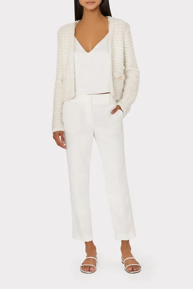 Milly Nicola Cady Pants Ecru Women Pants