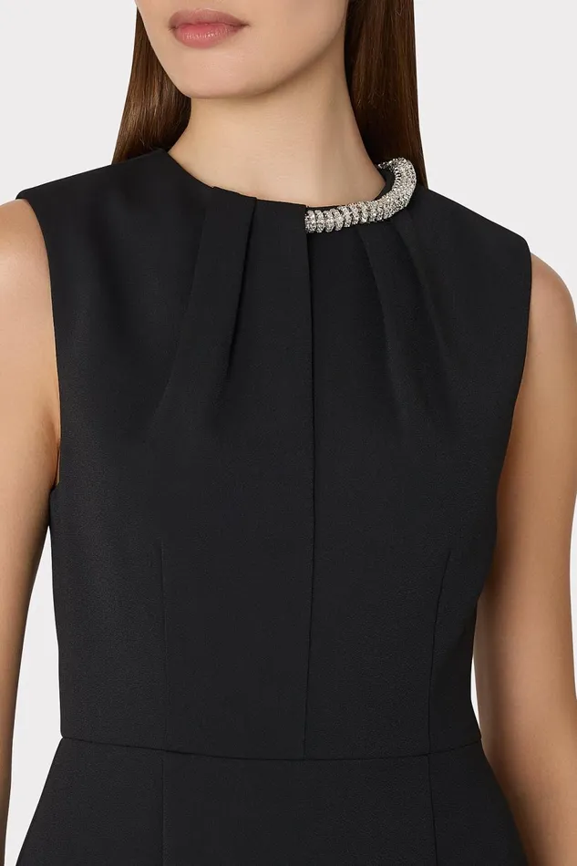 Milly Nyra Crystal Mini Dress Black Women Dresses Milly Nyra Crystal Mini Dress Black Women Dresses