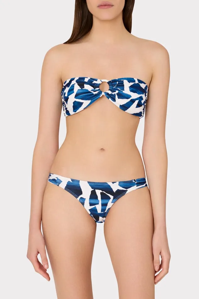 Milly Ocean Puzzle Bandeau Top Navy Multi Women Bikinis Milly Ocean Puzzle Bandeau Top Navy Multi Women Bikinis