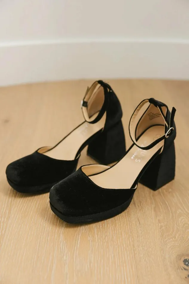 Misha Platform Heels Black Women Bohme Shoes