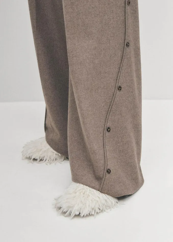Mules Women ALOHAS Maja Furry Cream Leather Mules