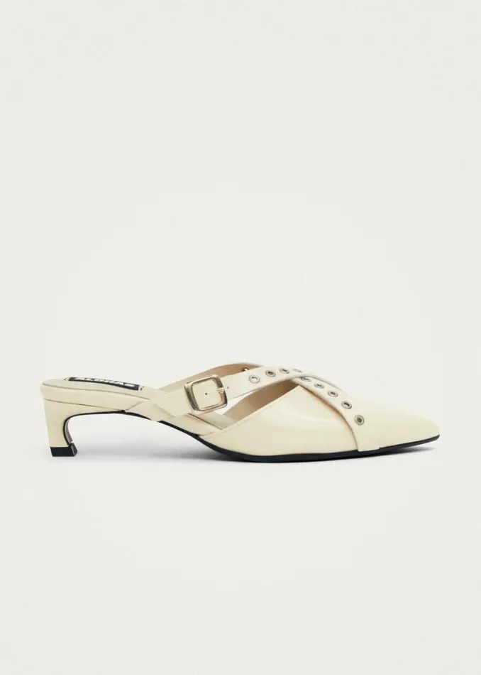 Mules Women ALOHAS Zyra Onix Cream Leather Mules