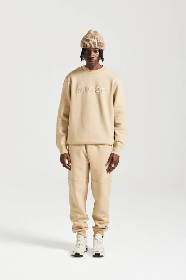 NICCE Hoodies and Sweatshirts Mens NICCE Mercury Sweatshirt Stone