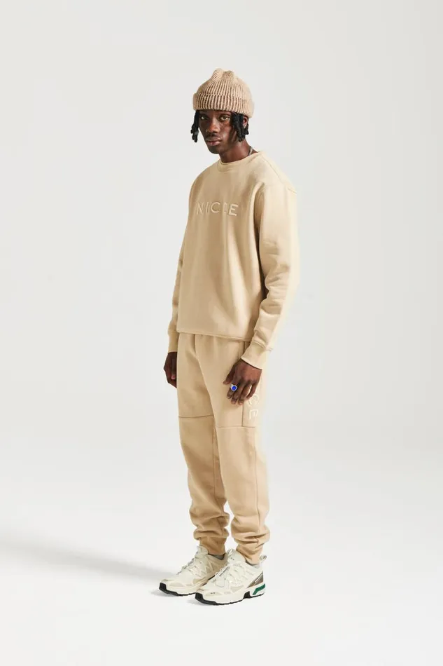 NICCE Hoodies and Sweatshirts Mens NICCE Mercury Sweatshirt Stone
