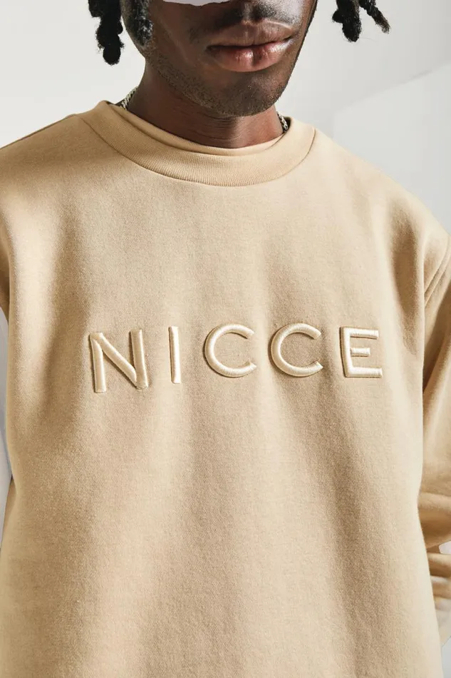 NICCE Hoodies and Sweatshirts Mens NICCE Mercury Sweatshirt Stone
