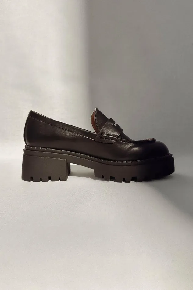Nikia Platform Loafers In Black Black Women Bohme Shoes