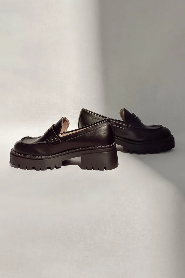 Nikia Platform Loafers In Black Black Women Bohme Shoes
