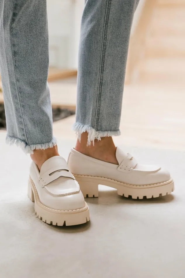 Nikia Platform Loafers In Off White Off White Women Bohme Shoes