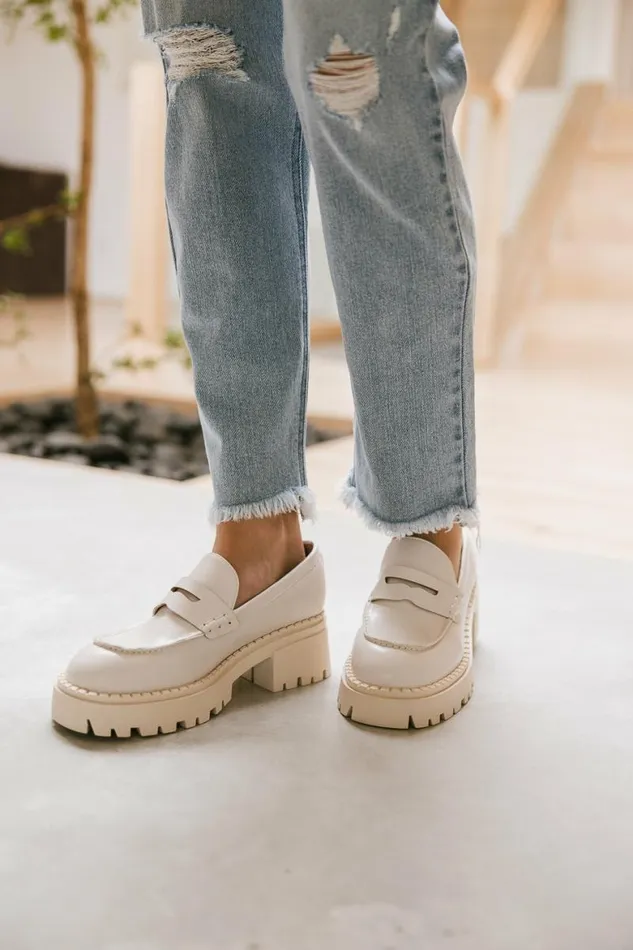 Nikia Platform Loafers In Off White Off White Women Bohme Shoes