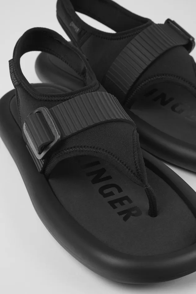 Non Leather Shoes Men Camper Camper X Ottolinger Black Sandals By Camper X Ottolinger