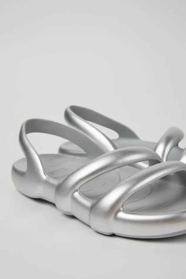 Non Leather Shoes Men Camper Kobarah Flat Silver Outsoles Sandals