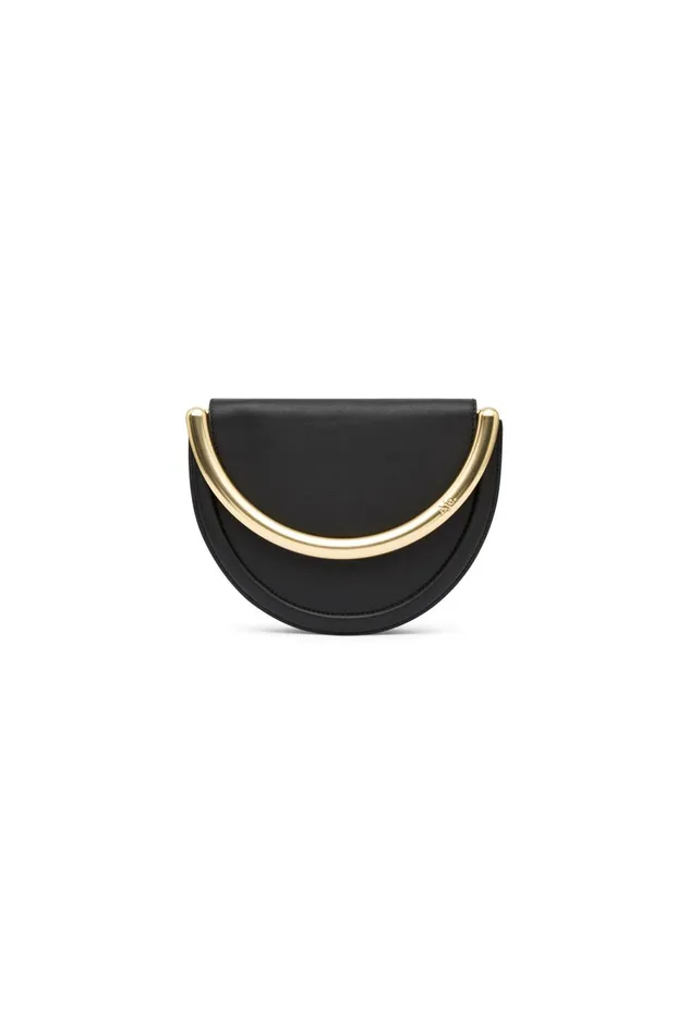 Norma Crescent Clutch Black Women Aje Handbags 038 Wallets