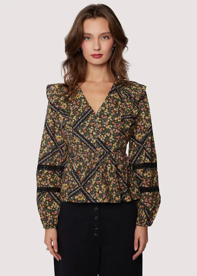 Ortensia Top Blackmulti Women Lost Wander Tops