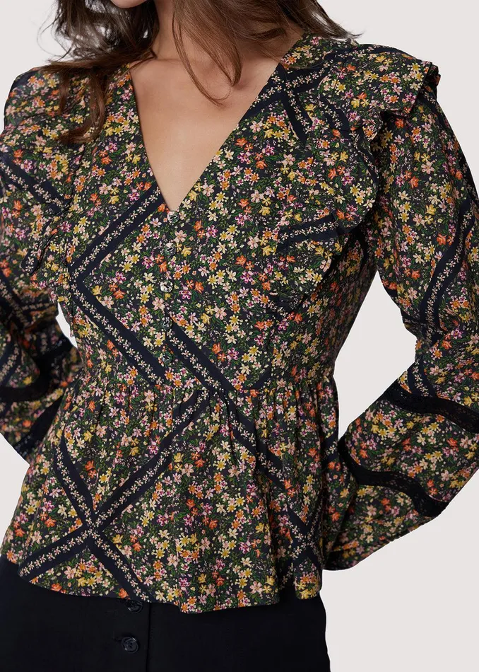 Ortensia Top Blackmulti Women Lost Wander Tops