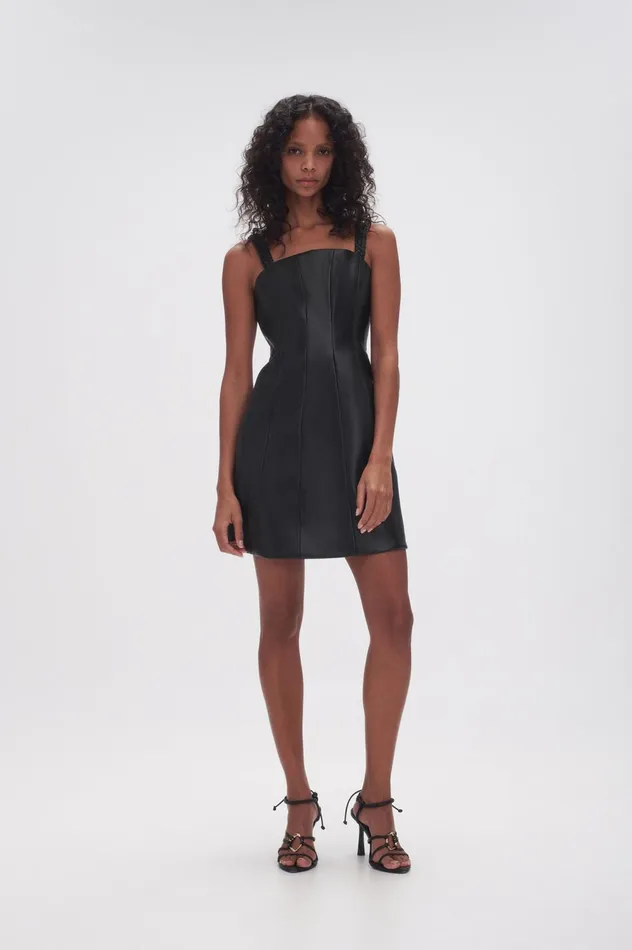 Osa Braided Mini Dress Black Women Aje Mini Dresses
