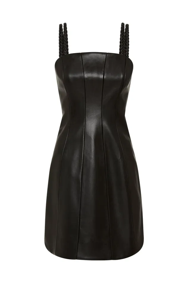 Osa Braided Mini Dress Black Women Aje Mini Dresses