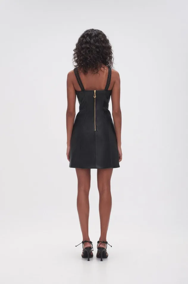 Osa Braided Mini Dress Black Women Aje Mini Dresses