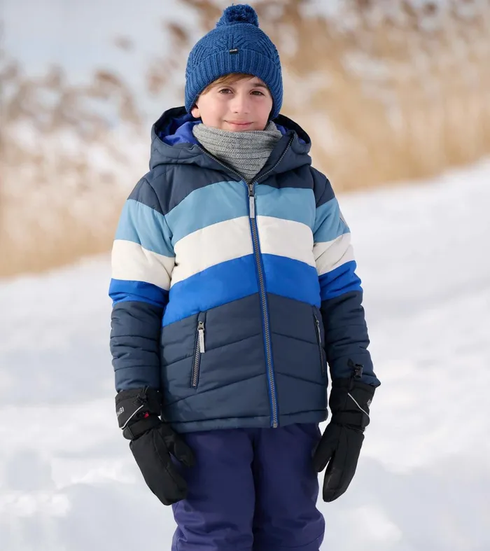 Outerwear GirlsBoys Hatley Black and Blue Puffer Jacket