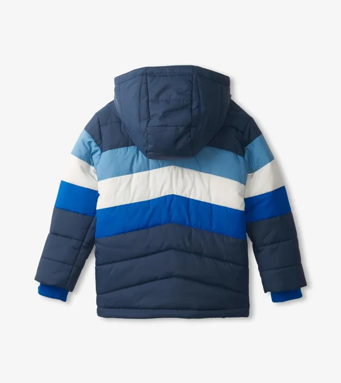 Outerwear GirlsBoys Hatley Black and Blue Puffer Jacket