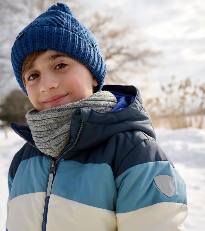 Outerwear GirlsBoys Hatley Black and Blue Puffer Jacket