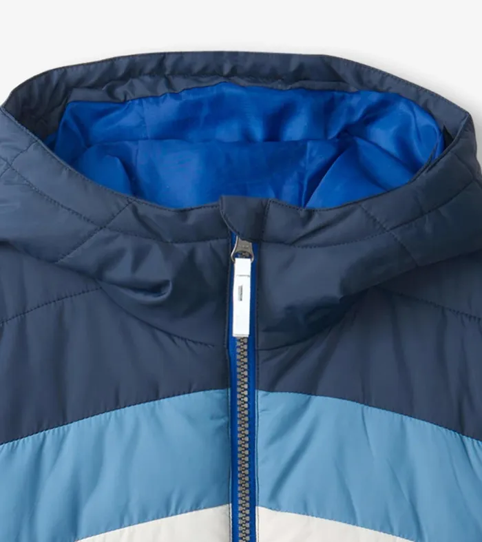 Outerwear GirlsBoys Hatley Black and Blue Puffer Jacket