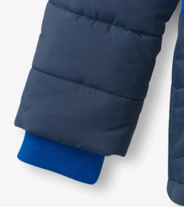 Outerwear GirlsBoys Hatley Black and Blue Puffer Jacket