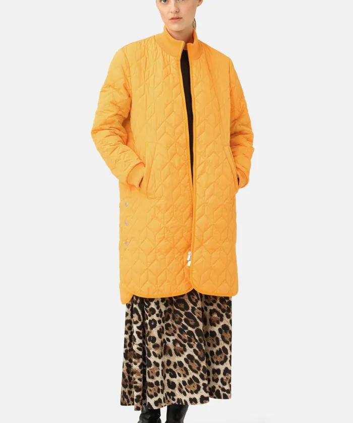 Padded Quilt Coat 8211 Flame Orange Outerwear Ilse Jacobsen All Jackets And Coats
