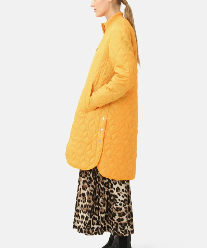 Padded Quilt Coat 8211 Flame Orange Outerwear Ilse Jacobsen All Jackets And Coats