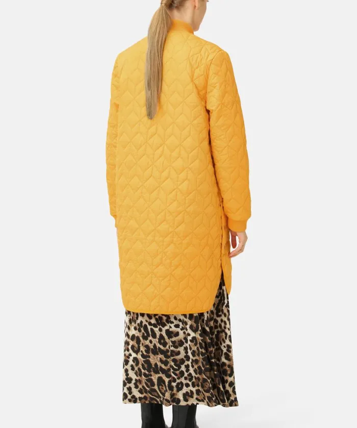 Padded Quilt Coat 8211 Flame Orange Outerwear Ilse Jacobsen All Jackets And Coats