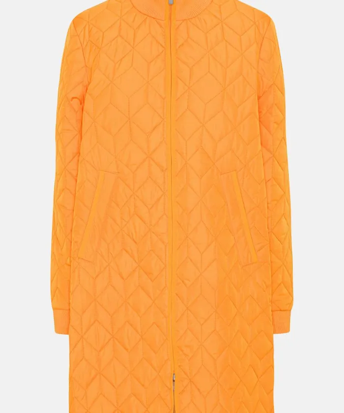 Padded Quilt Coat 8211 Flame Orange Outerwear Ilse Jacobsen All Jackets And Coats