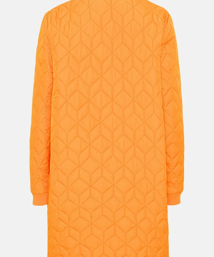 Padded Quilt Coat 8211 Flame Orange Outerwear Ilse Jacobsen All Jackets And Coats