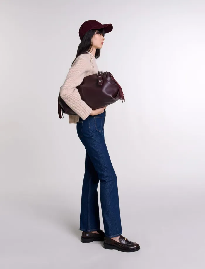 Pants and Jeans Women Maje Denim Jeans With Pockets Dark Blue
