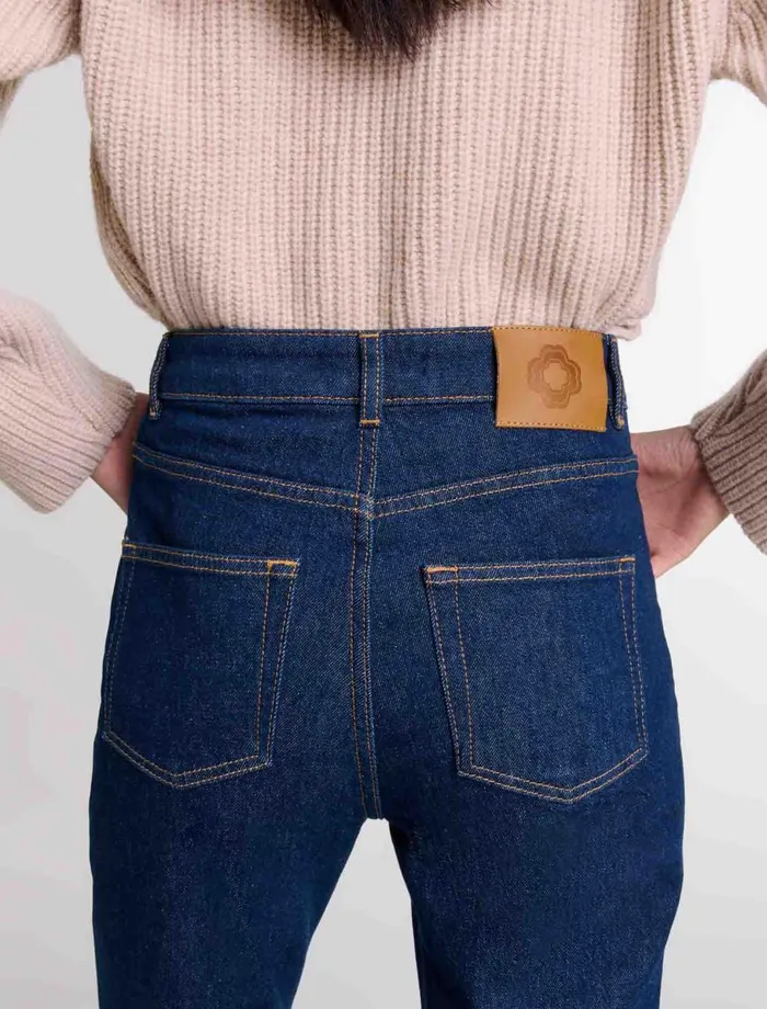 Pants and Jeans Women Maje Denim Jeans With Pockets Dark Blue