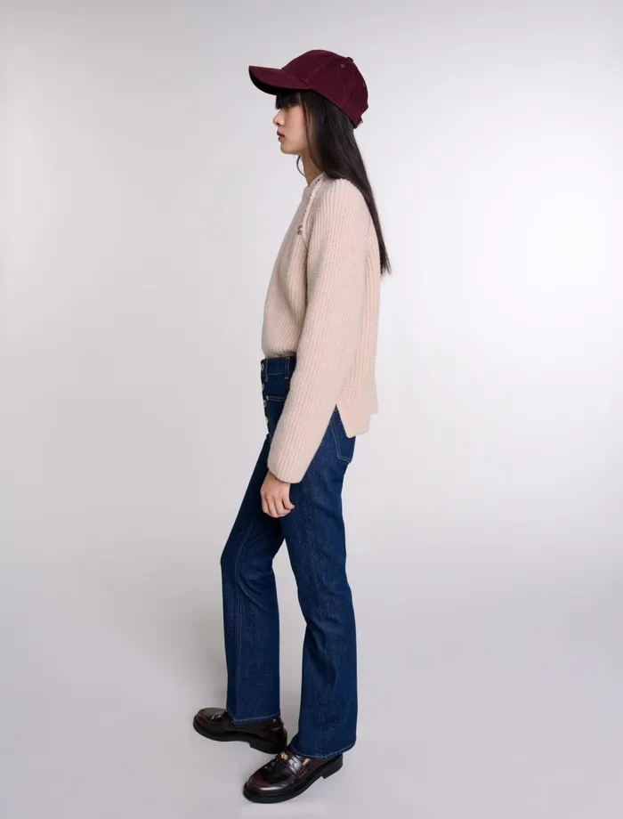 Pants and Jeans Women Maje Denim Jeans With Pockets Dark Blue