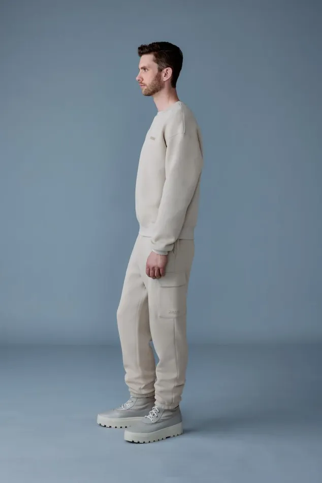 Pants and Shorts Men Mackage MARVINR Double Face Jersey Cargo Sweatpants White Pants and Shorts Men Mackage MARVINR Double Face Jersey Cargo Sweatpants White