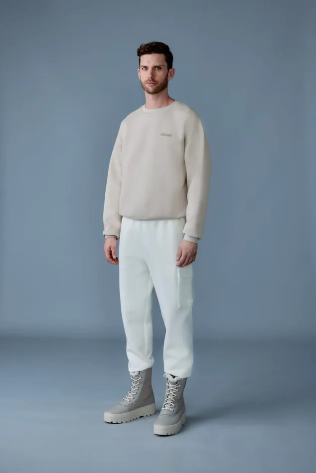 Pants and Shorts Men Mackage MARVINR Double Face Jersey Cargo Sweatpants White Pants and Shorts Men Mackage MARVINR Double Face Jersey Cargo Sweatpants White