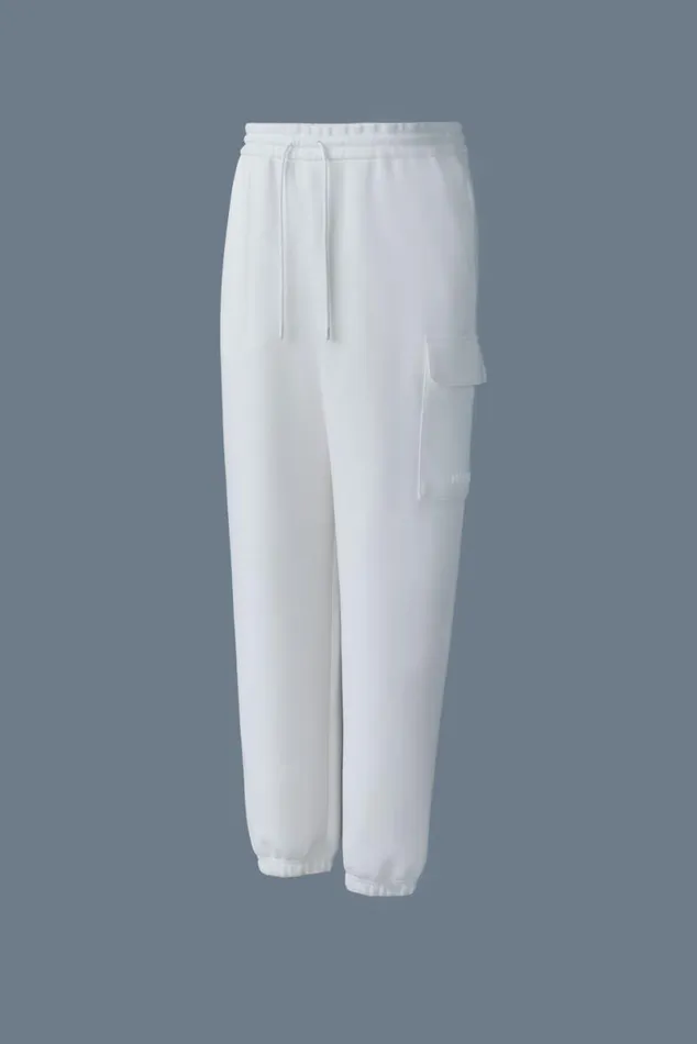 Pants and Shorts Men Mackage MARVINR Double Face Jersey Cargo Sweatpants White Pants and Shorts Men Mackage MARVINR Double Face Jersey Cargo Sweatpants White