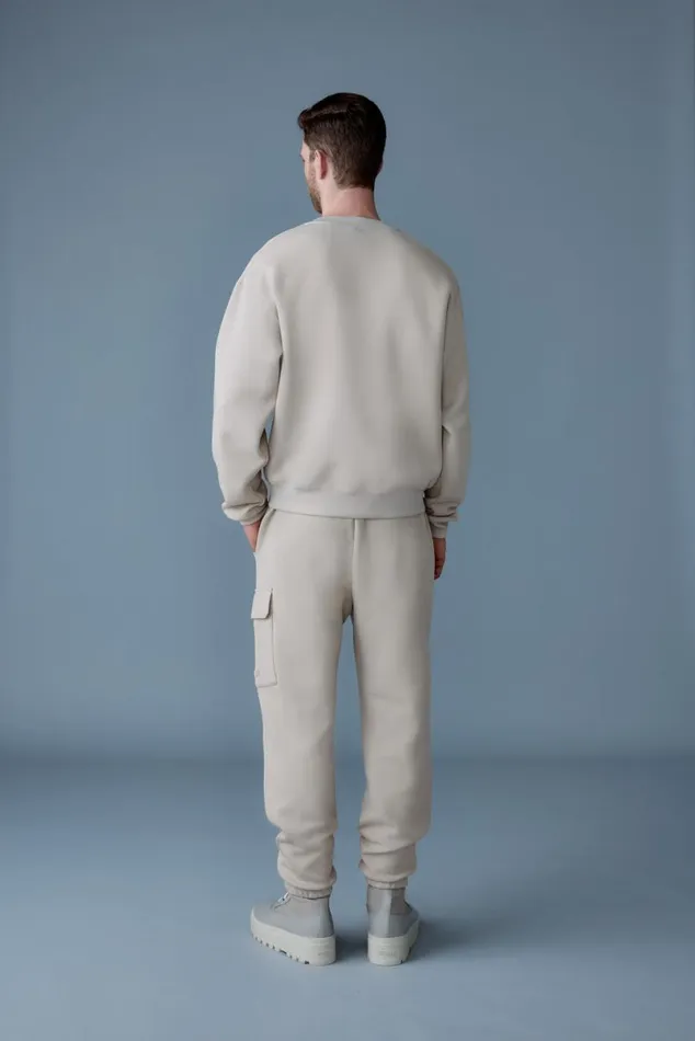Pants and Shorts Men Mackage MARVINR Double Face Jersey Cargo Sweatpants White Pants and Shorts Men Mackage MARVINR Double Face Jersey Cargo Sweatpants White