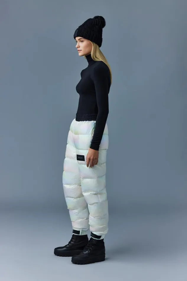 Pants Women Mackage ALISONPRL Down Quilted Technical Pants Pearl