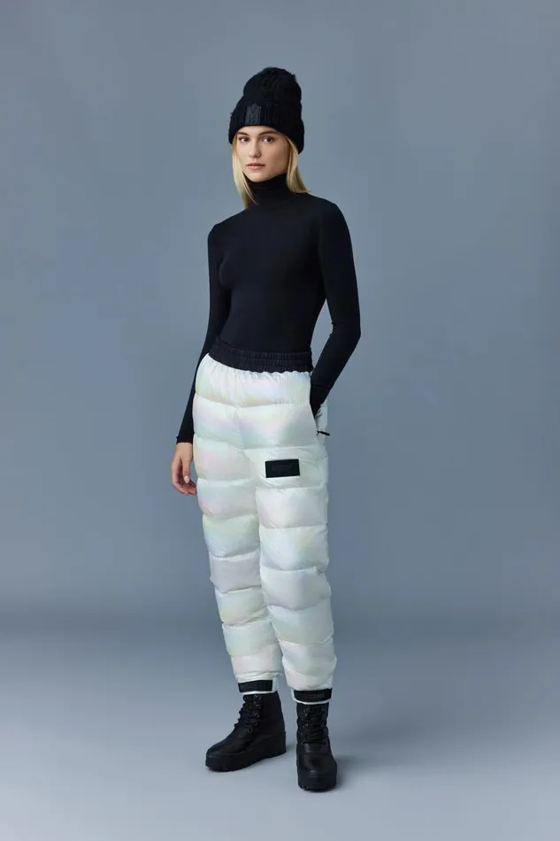 Pants Women Mackage ALISONPRL Down Quilted Technical Pants Pearl