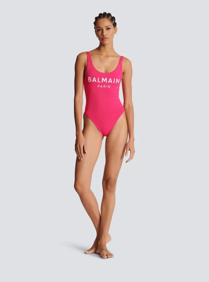 Paris Swimsuit Pink Women Balmain Swimwear