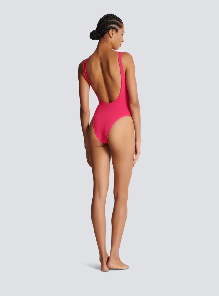 Paris Swimsuit Pink Women Balmain Swimwear