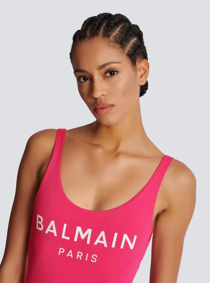 Paris Swimsuit Pink Women Balmain Swimwear