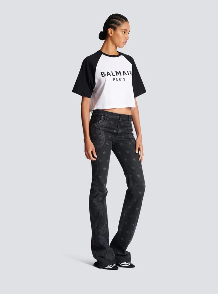 Paris Tshirt Black Women Balmain TShirts
