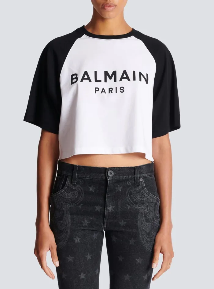 Paris Tshirt Black Women Balmain TShirts