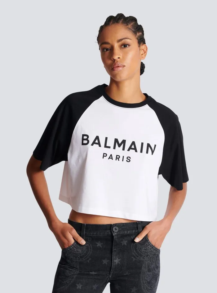 Paris Tshirt Black Women Balmain TShirts