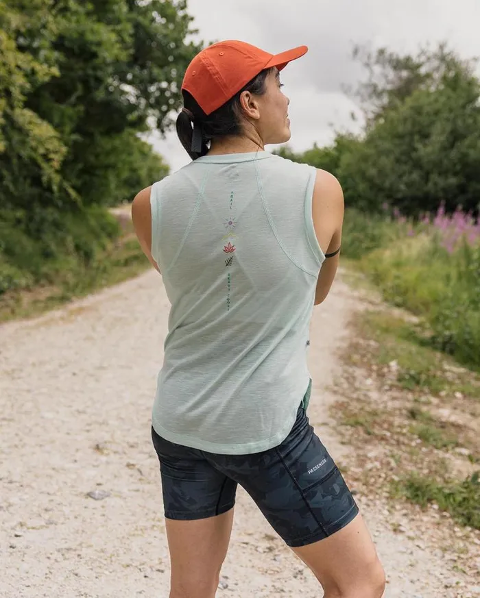 Passenger Clothing Blue Bird Recycled Active Vest Mint Green Women Activewear