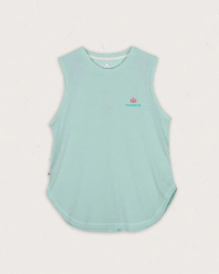 Passenger Clothing Blue Bird Recycled Active Vest Mint Green Women Activewear