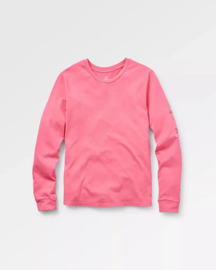 Passenger Clothing Chica Recycled Cotton LS TShirt Soft Rose Women Tops and TShirts